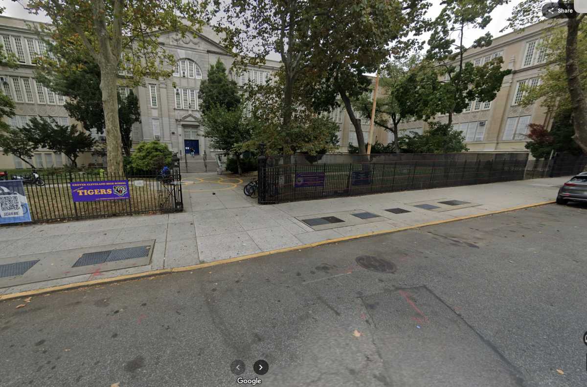 exterior of a school in Queens